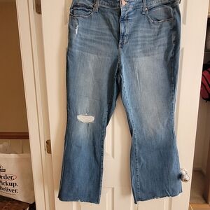 Women's Blue Distressed Jeans